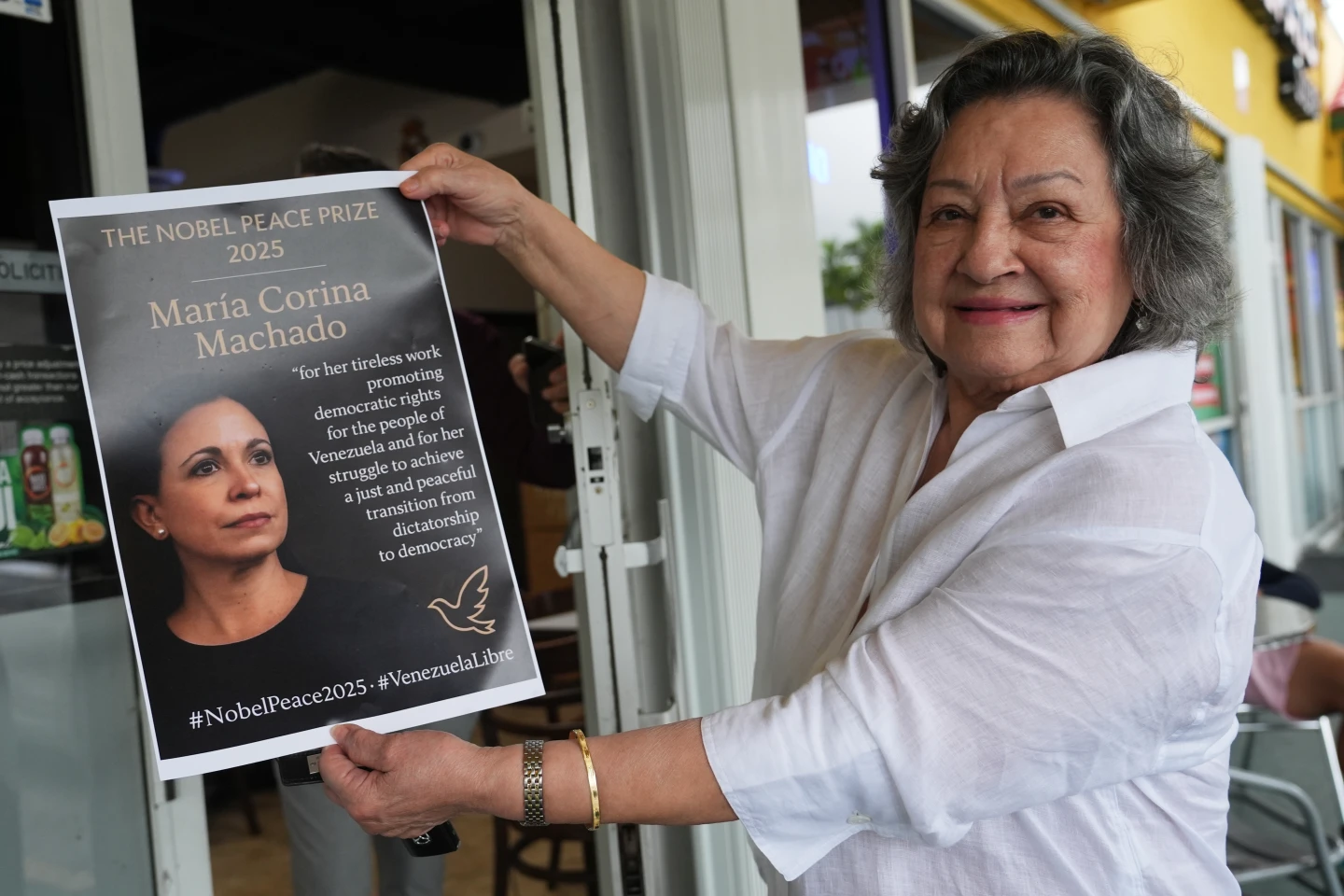 Bittersweet Celebration for Venezuelans in the U.S. Following Maria Corina Machado's Nobel Win