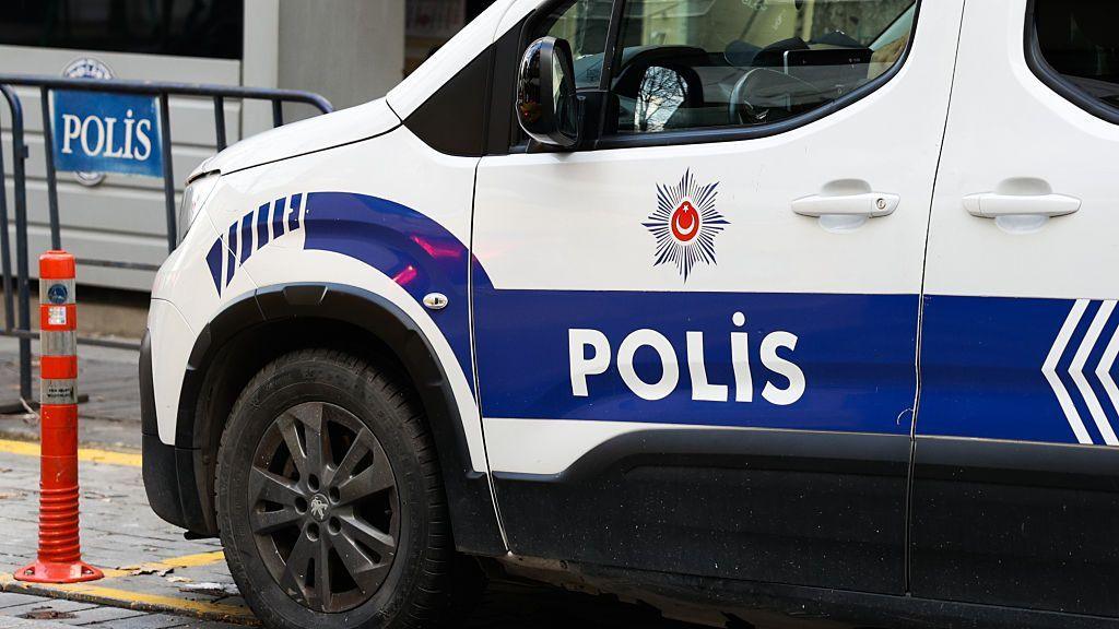 Police van in Istanbul