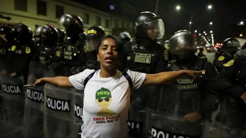 Young Peruvians Protest Against Government Corruption in Lima