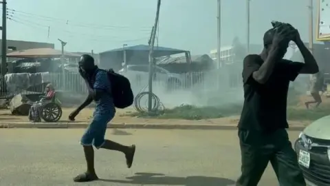 Tensions Escalate in Nigeria as Police Clash with Protesters Advocating for Separatist Leader