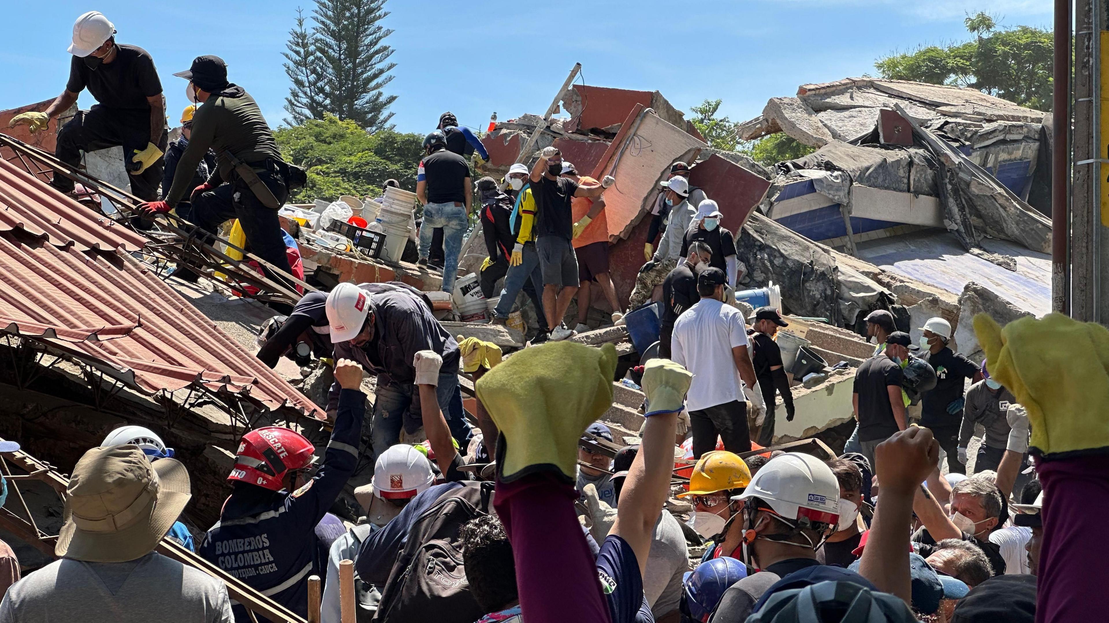 Anguish for a Colombian Family Amid Rubble as Search for Missing Brother Continues