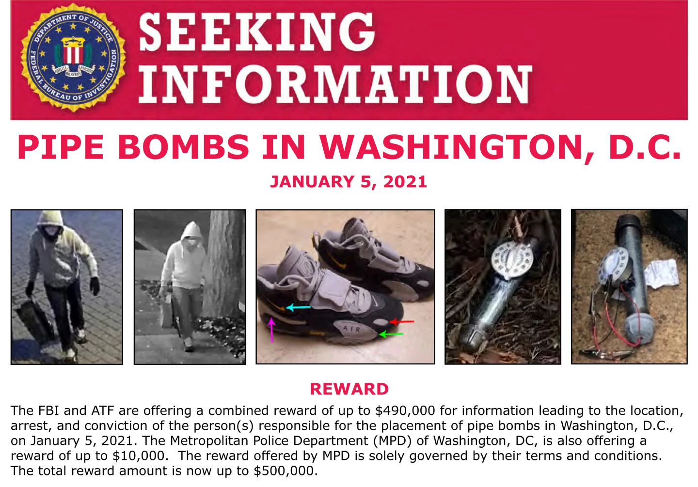 FBI Arrests Suspect in Long-Running Pipe Bomb Investigation Linked to January 6 Riot
